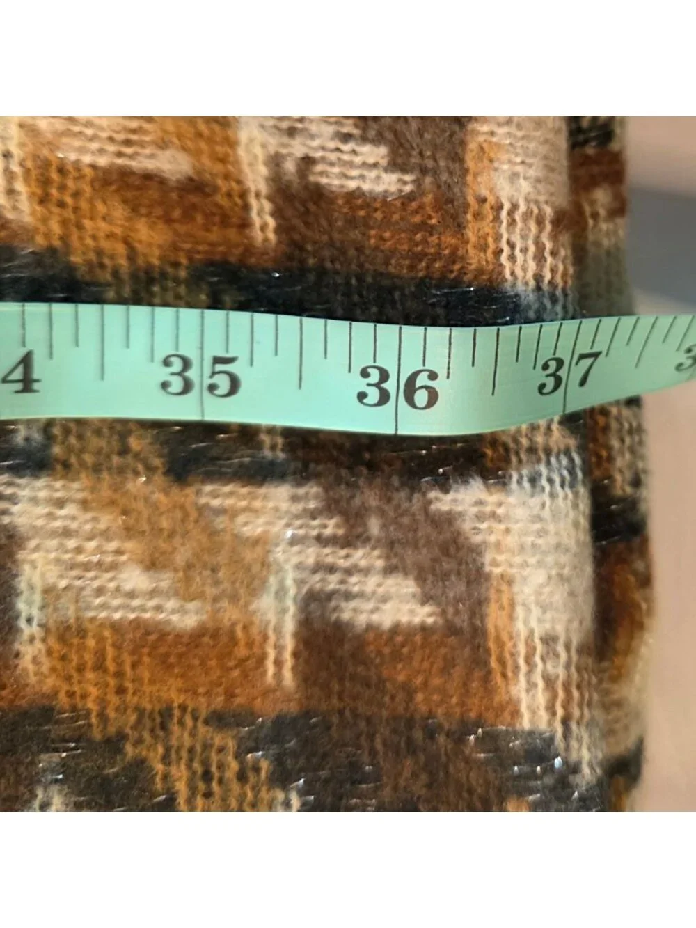 Plaid Scarf Fringe Brown Cream Warm Fall Winter Neutral Outerwear Academia